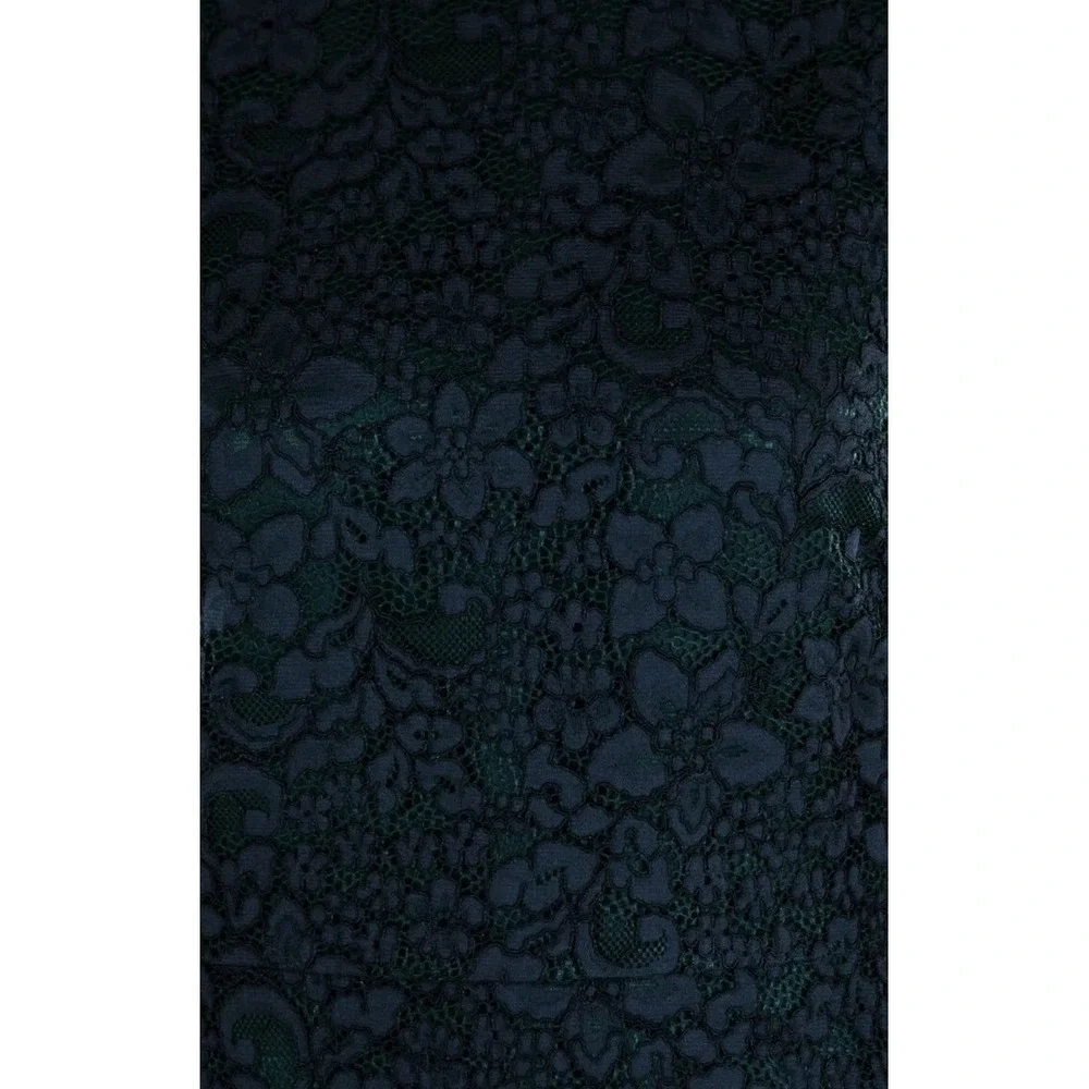 TORY BURCH Dress Blue Lace Green lined floral lace sheath cocktail mini 4 NWT